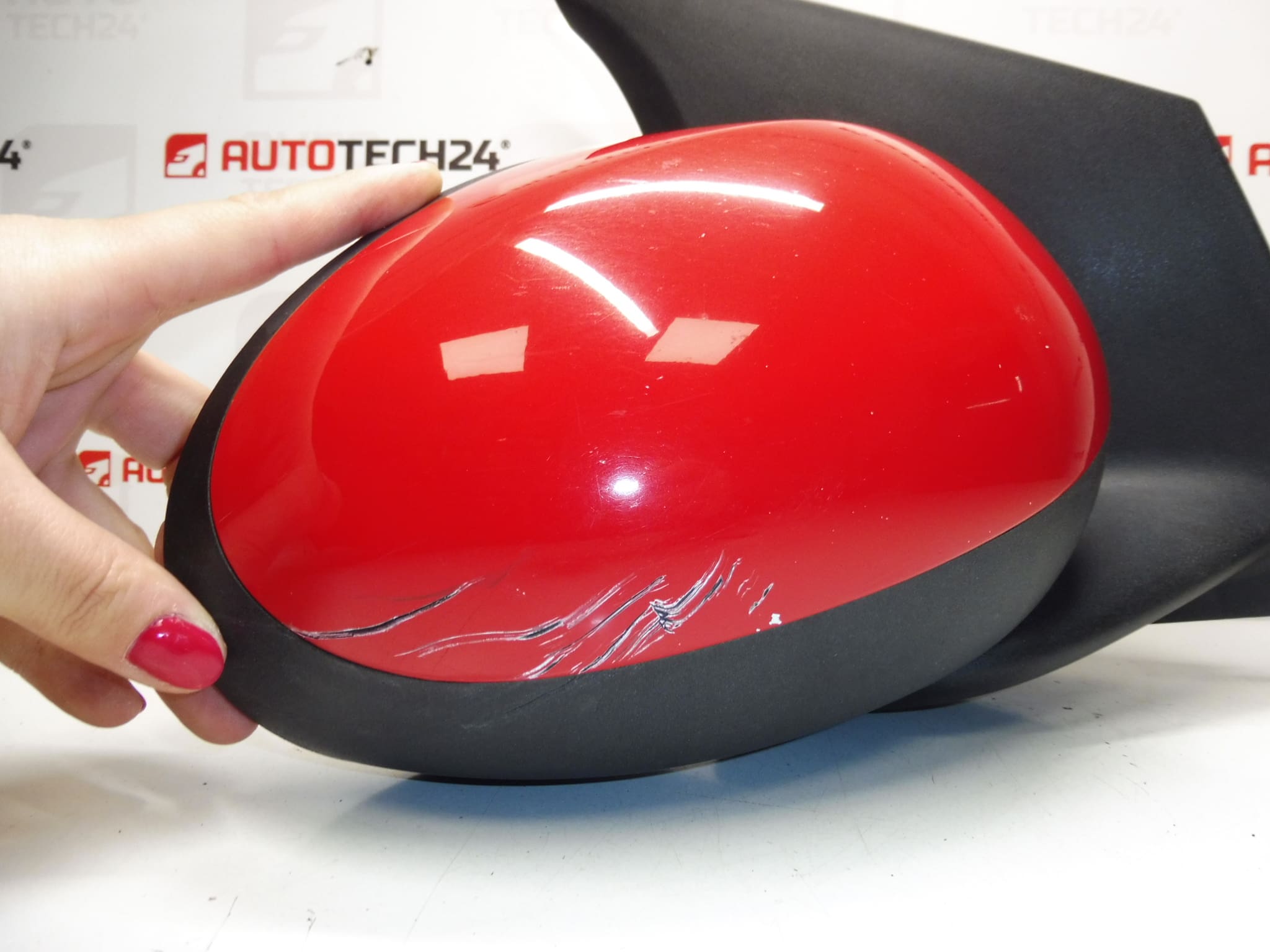 Rétroviseur droit rouge Citroën C1 Peugeot 107 87910-0H010 87910-0H011 – Image 2